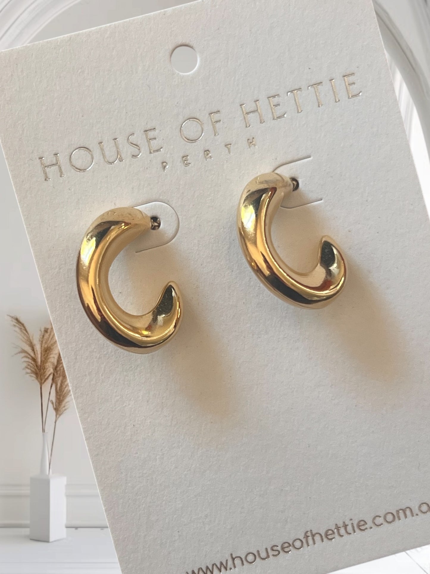 Chloe 18k Gold Plated Hoop Earrings