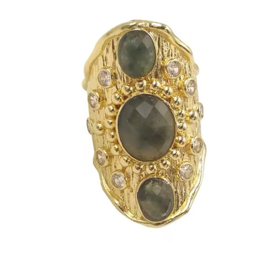 Dubai Collection - Labradorite Statement Ring