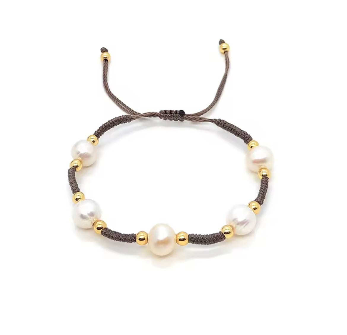 Freshwater Pearl & Cord Bracelet