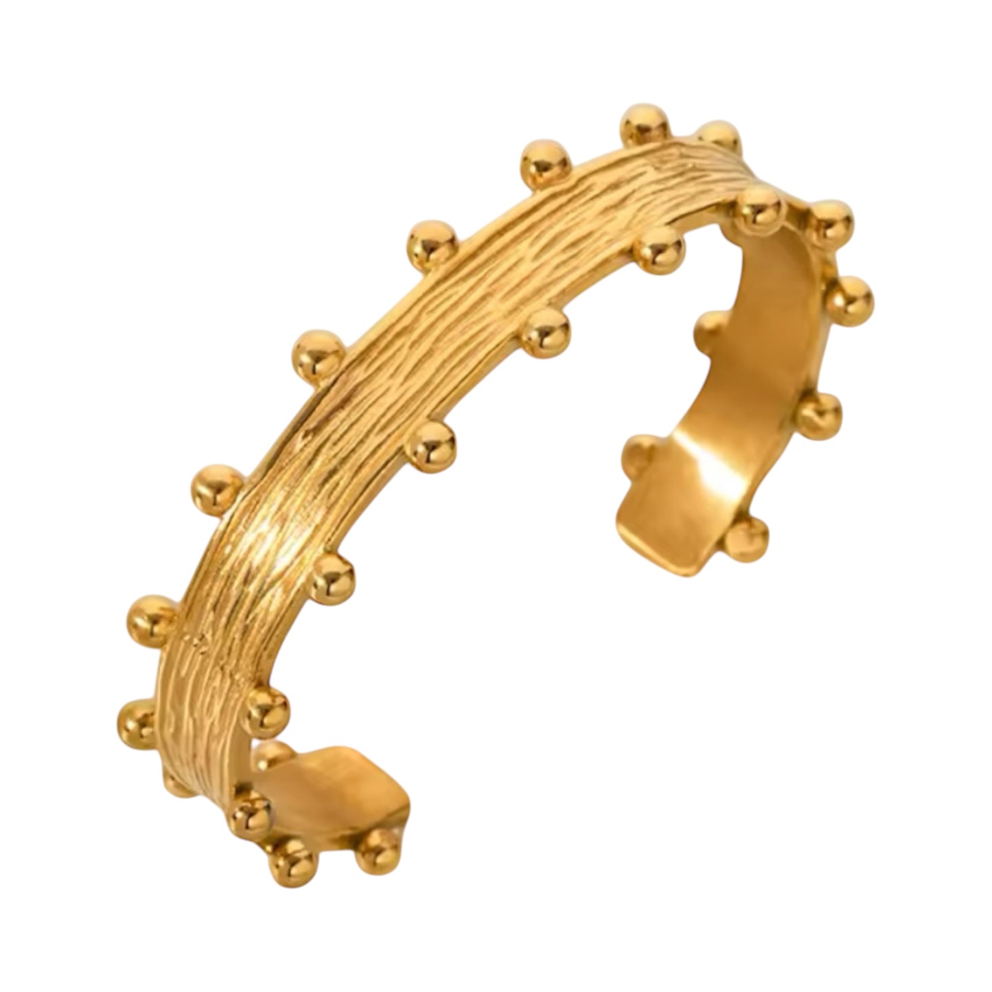 Carter Stainless Steel 18k Gold Plated Cuff Bangle