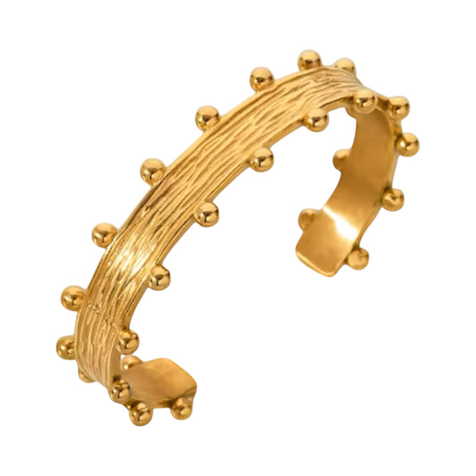 Carter Stainless Steel 18k Gold Plated Cuff Bangle