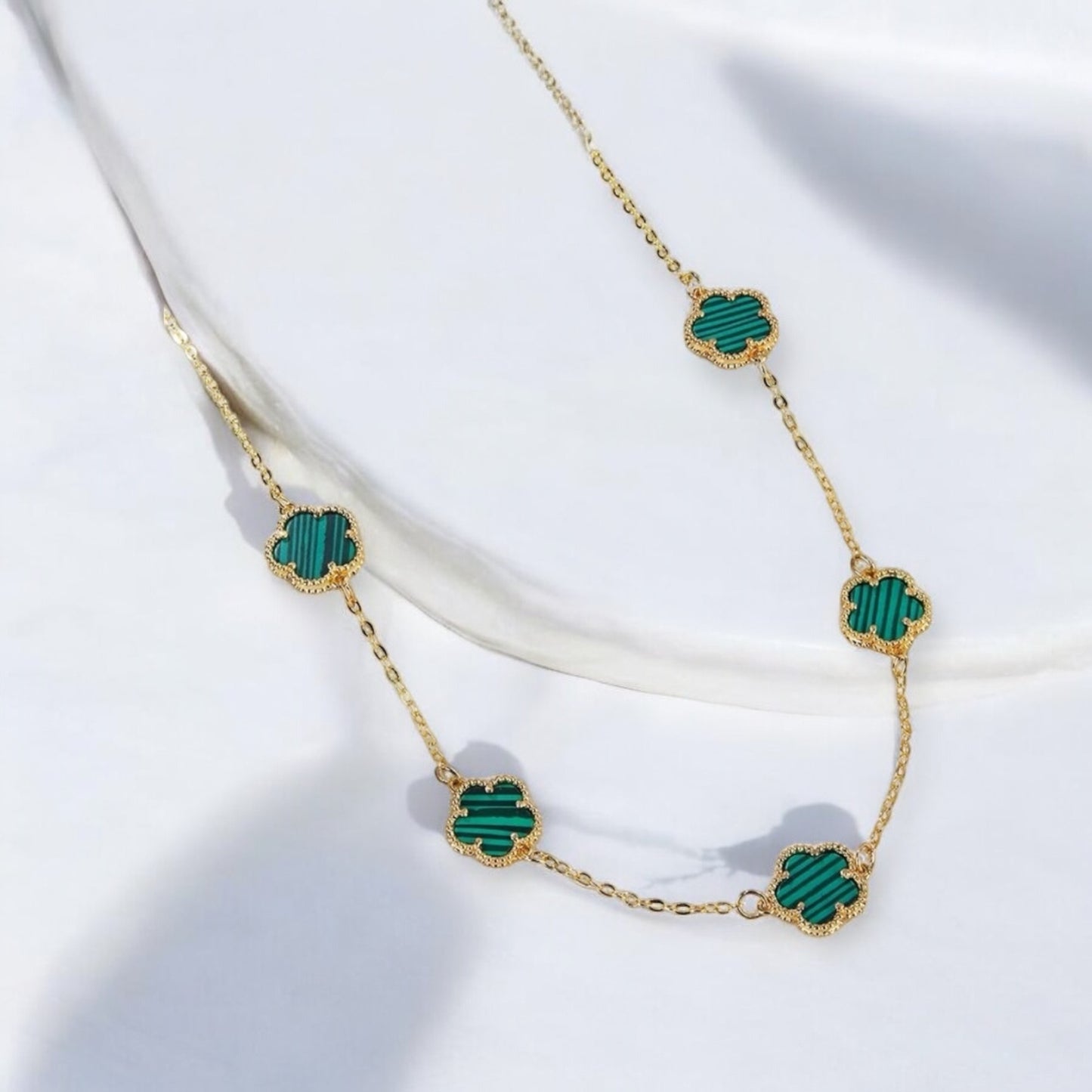 Little Blossoms Necklace - Emerald Green