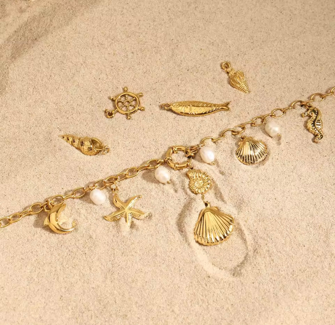 Esperence 18k Gold Plated Charm Necklace