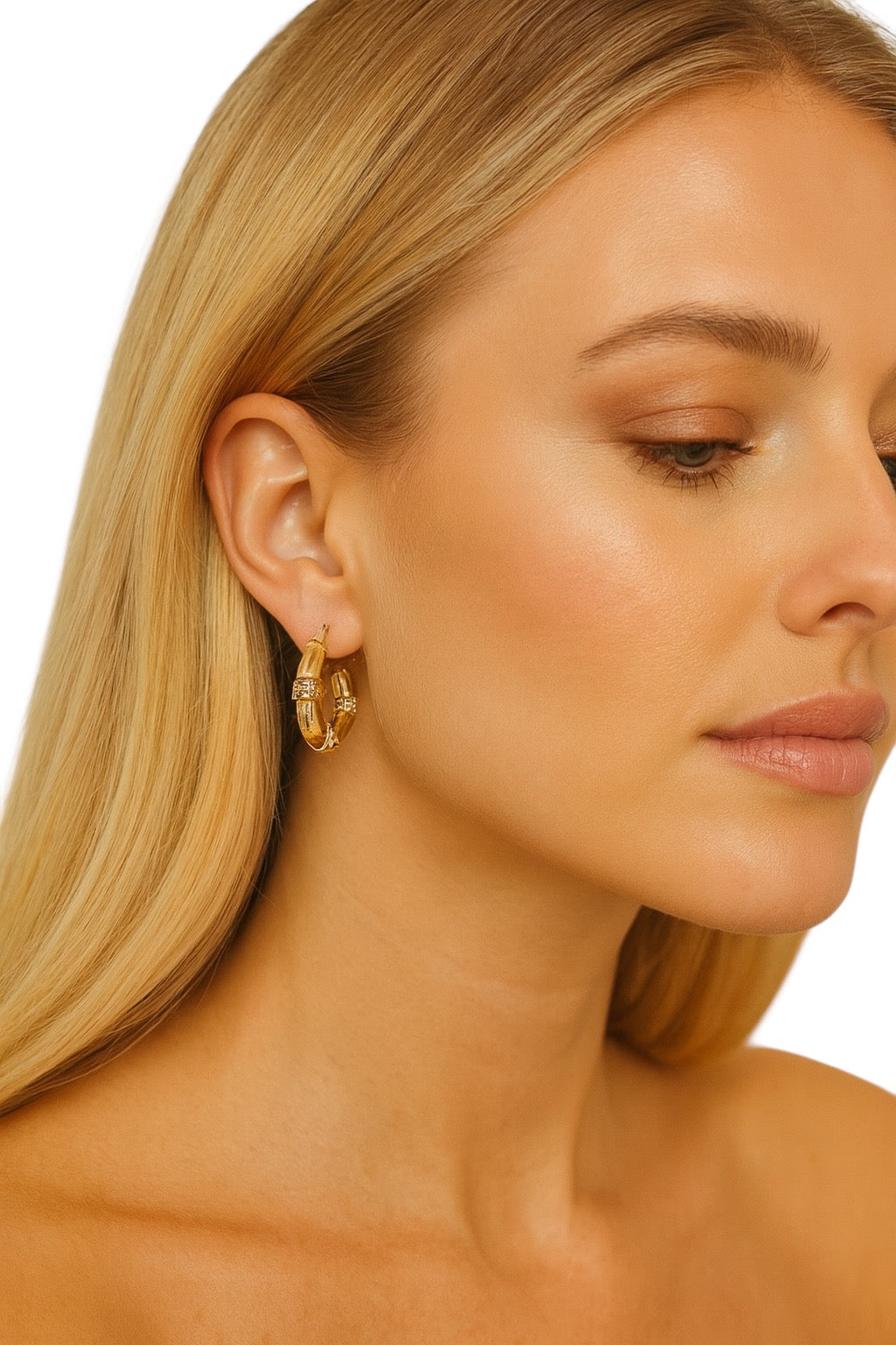 Amaria 18k Gold Plated Hoops
