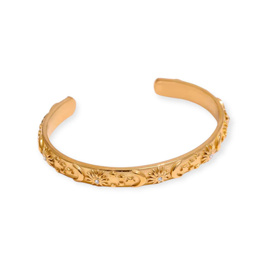 Cosmic Stainless Steel Cuff Bangle
