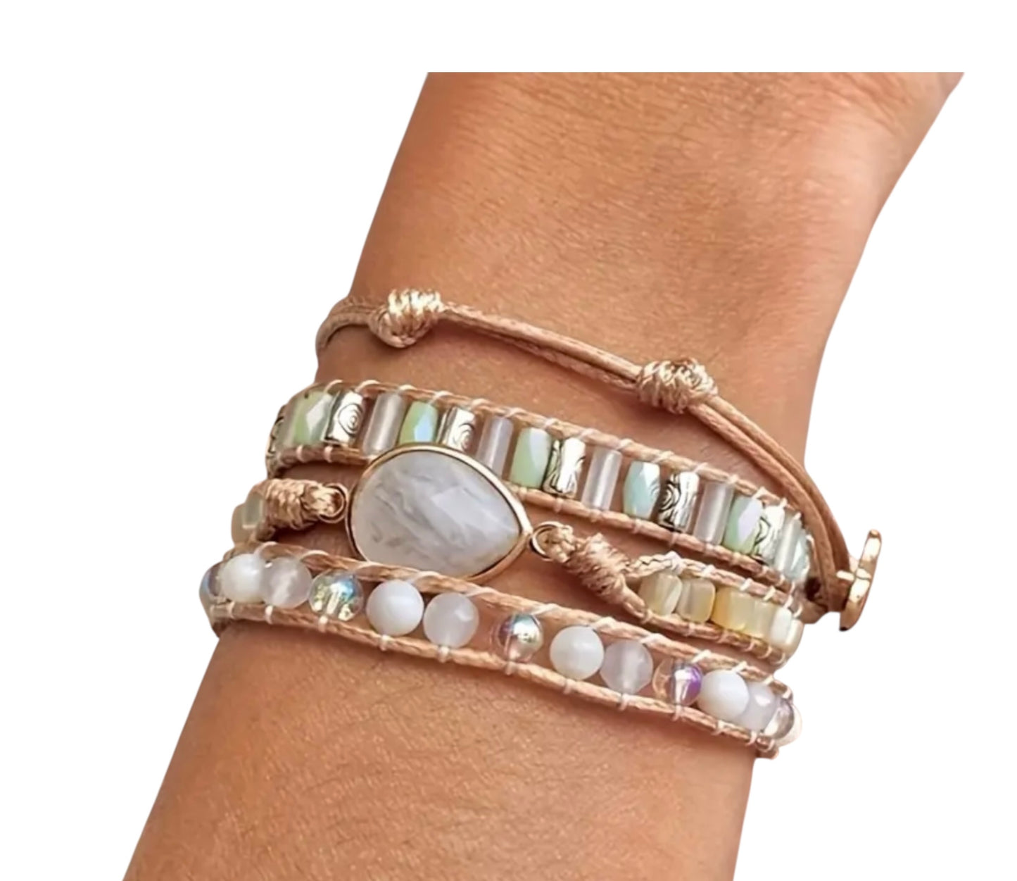 Bohemian Goddess Triple Wrap Bracelet