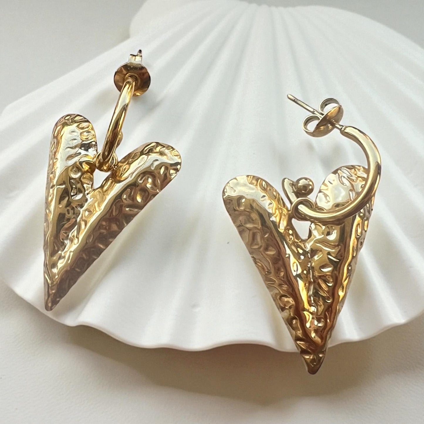 House of Hearts Textured Heart Bold Earrings