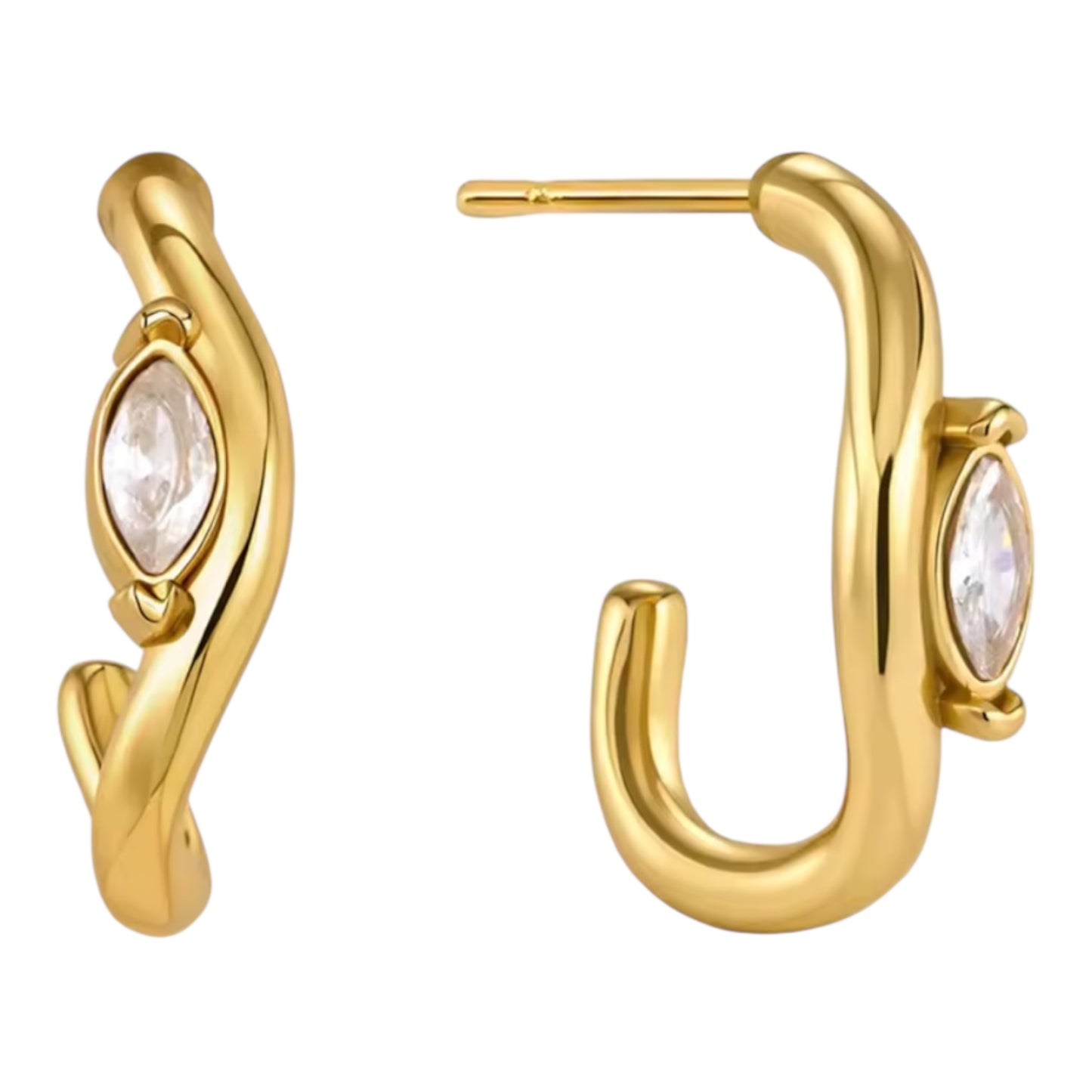 Twisted Crystal Earrings