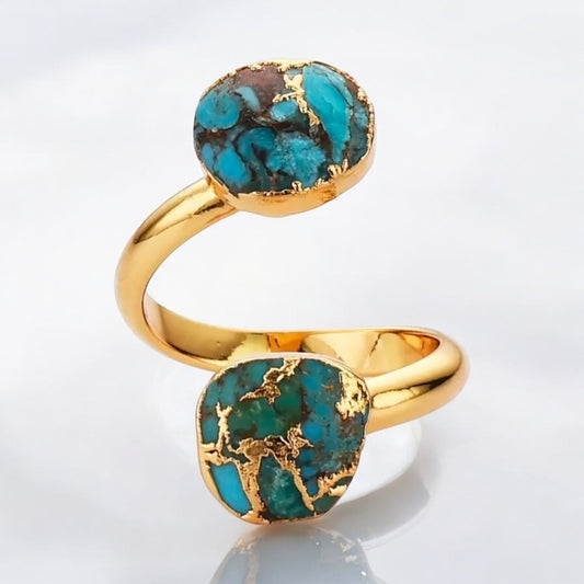 Turquoise Double Stone Ring