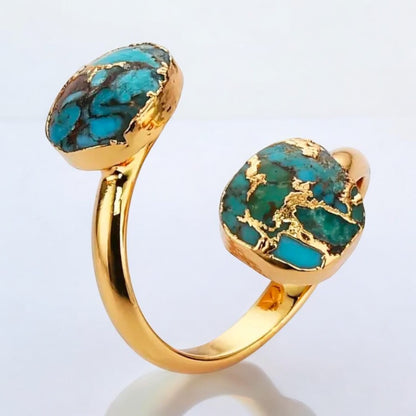 Turquoise Double Stone Ring