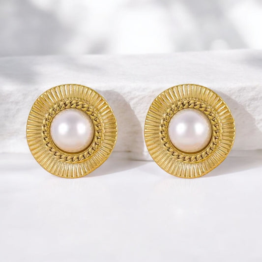 Elise 18k Gold Plated Stud Earrings