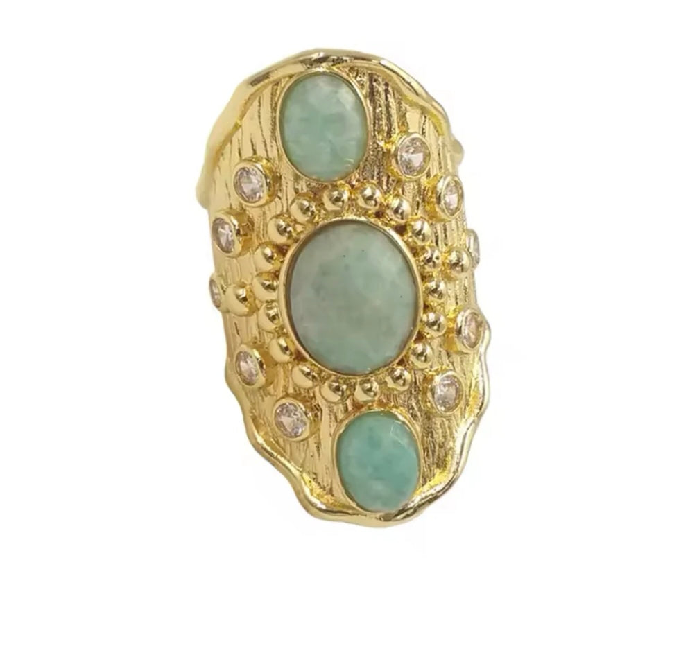 Morocco Amazonite Statement Ring