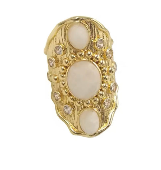 Morocco Moonstone Statement Ring