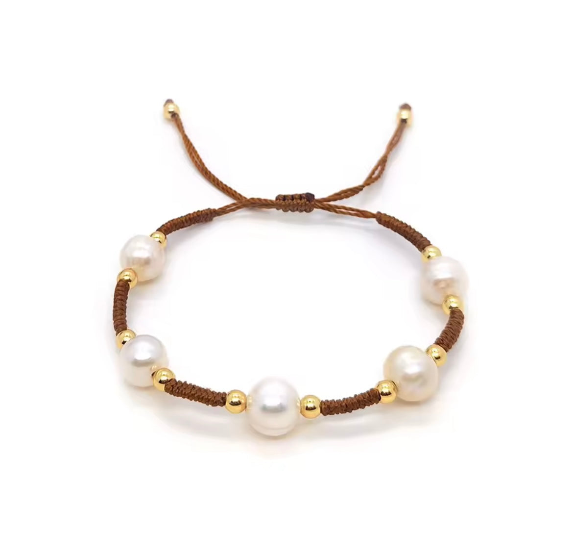 Freshwater Pearl & Cord Bracelet