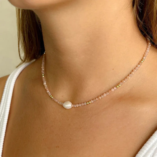 Harriet Natural Freshwater Pearl Beaded Necklace