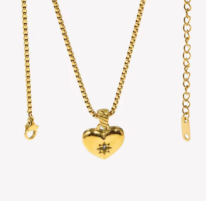 House of Hearts Stainless Steel 18K Gold Plated Necklace