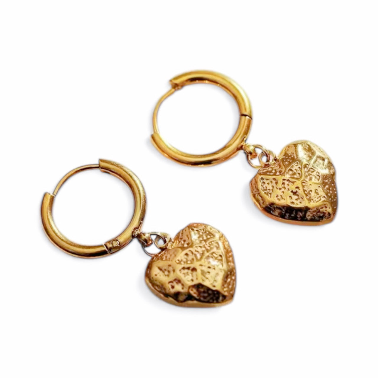 House of Hearts Textured Heart Earrings