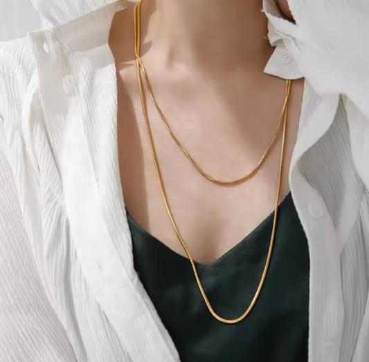 Serpent 18k Gold Plated Snake Chain