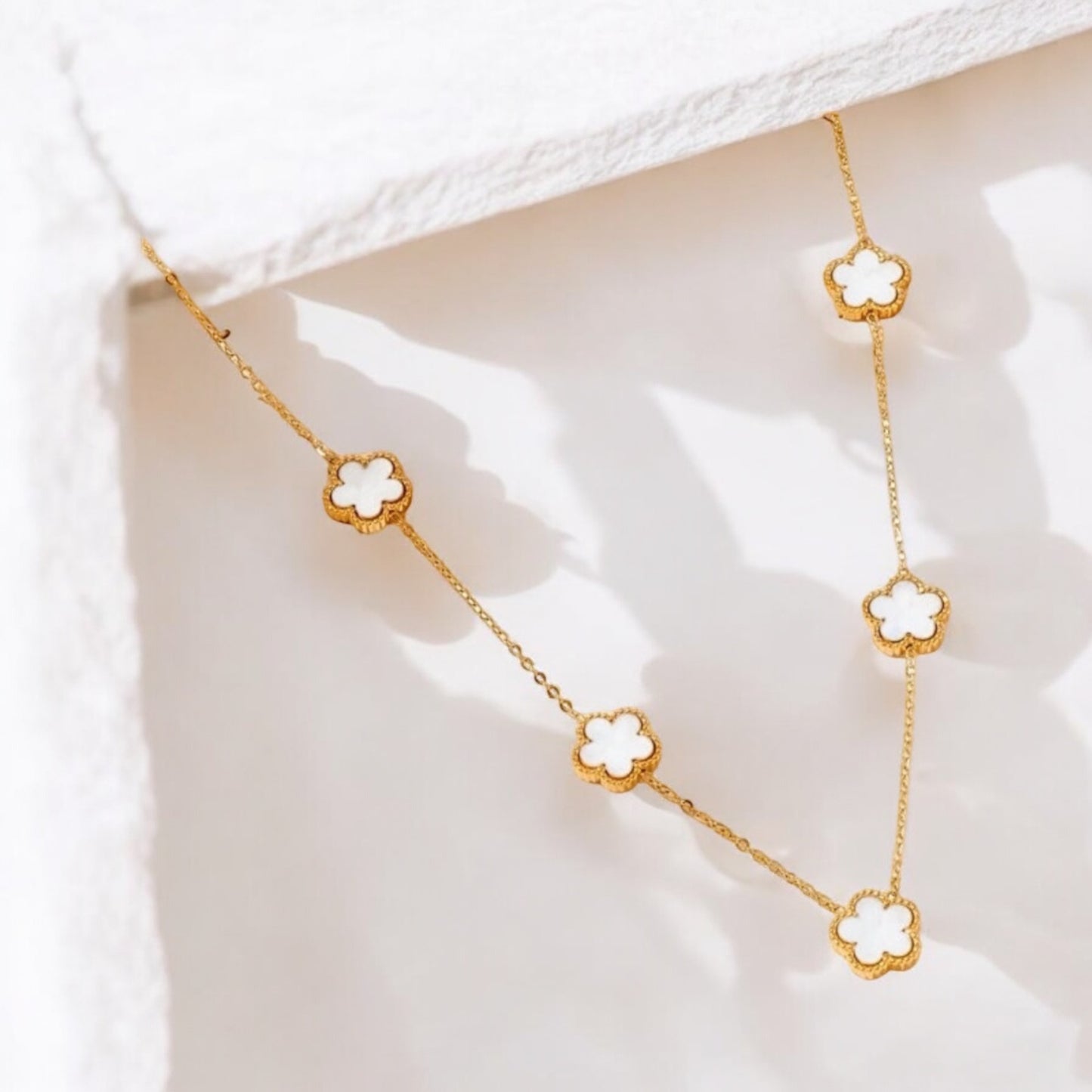 Little Blossoms Necklace - Pearl White