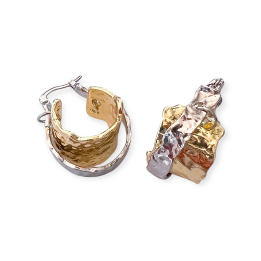 Maria Two-Tone Hoop Earrings