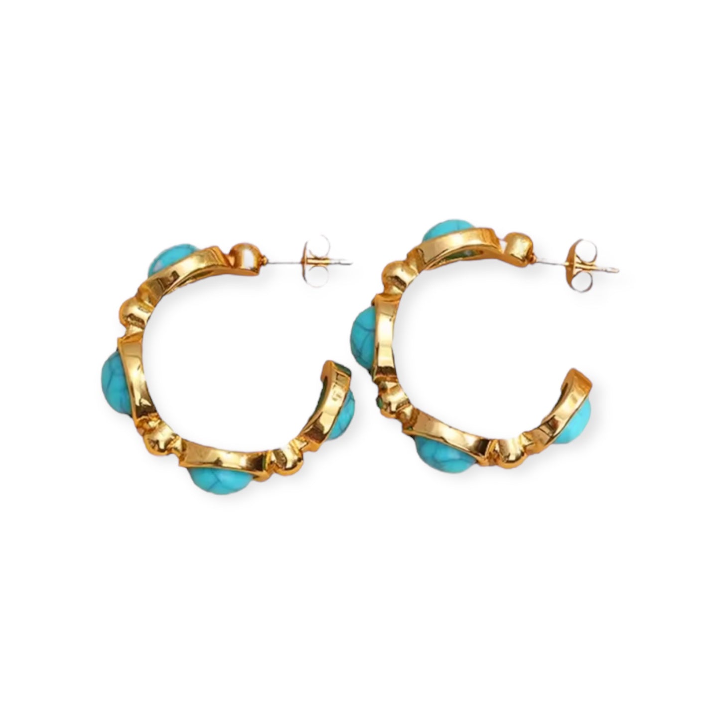 Turquoise Skies Hoops