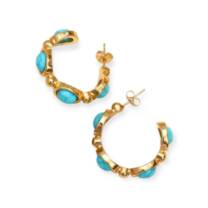 Turquoise Skies Hoops