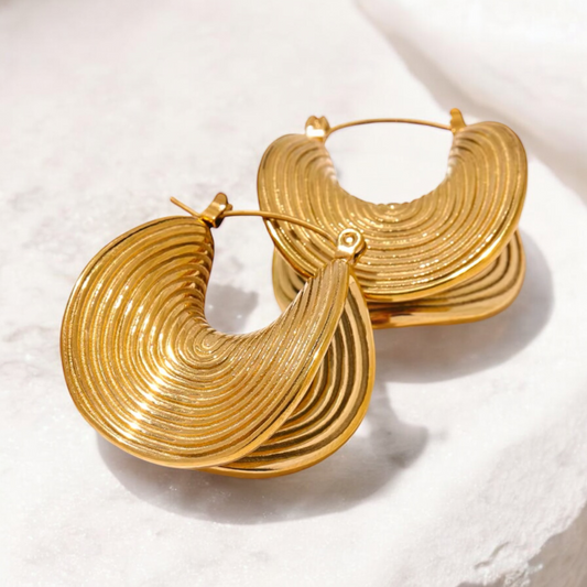 Rhi 18k Gold Plated Stainless Steel Hoop Earrings