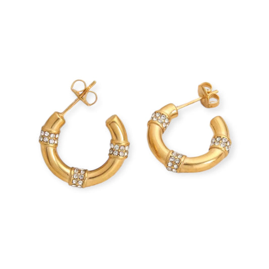 Amaria 18k Gold Plated Hoops