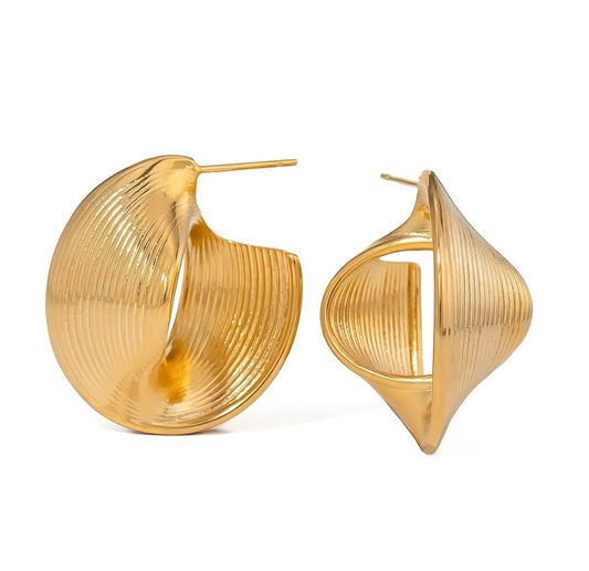 Kiki 18k Gold Plated Hoop Earrings