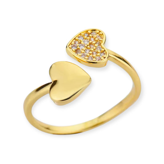 Stainless Steel 18k Gold Plated Adjustable Ring