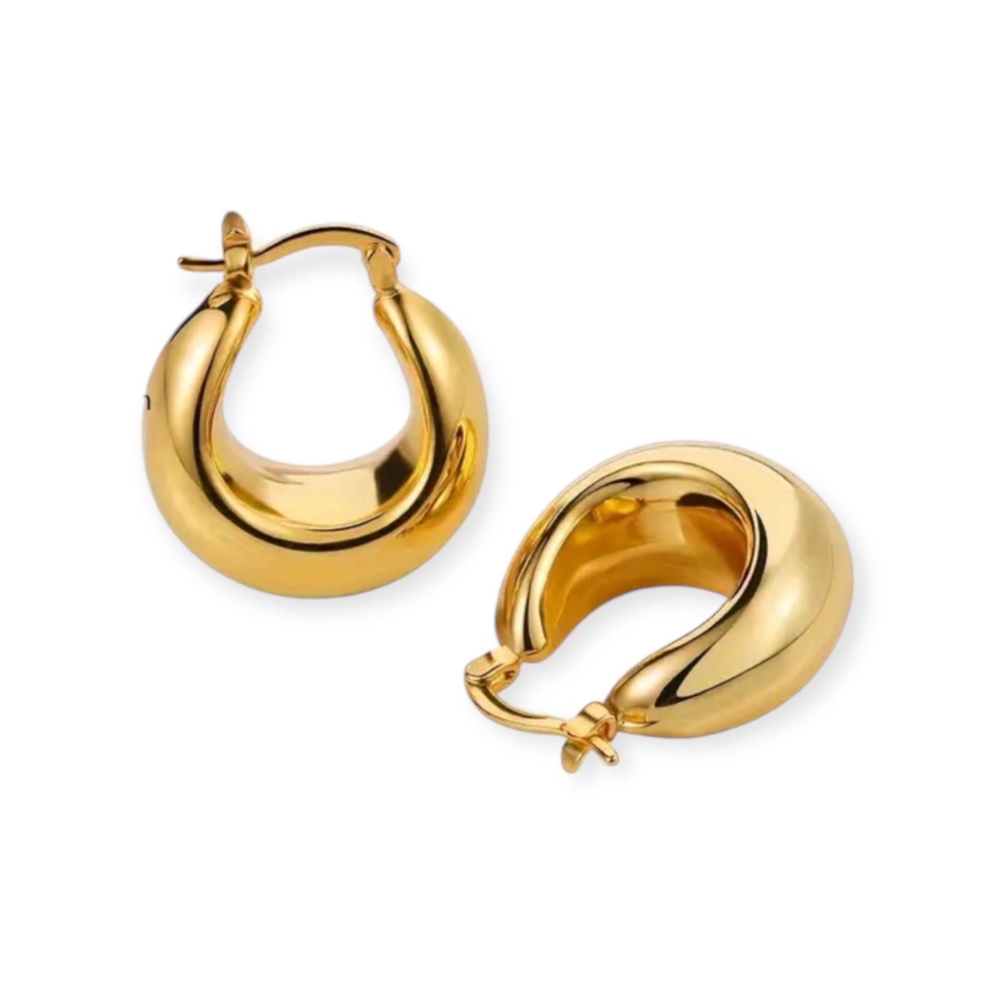 Classic 18k Gold Plated Hoop Earrings