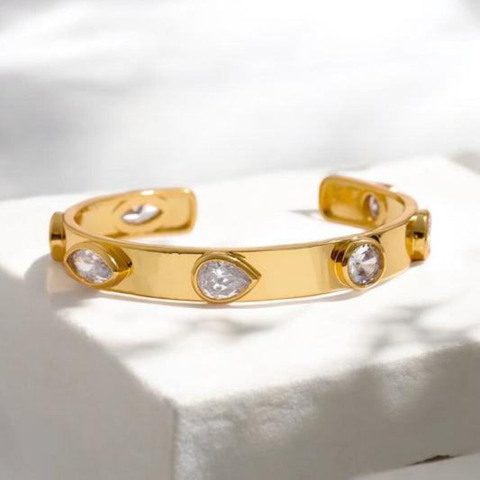 Layla 18k Gold Plated Cuff Bangle