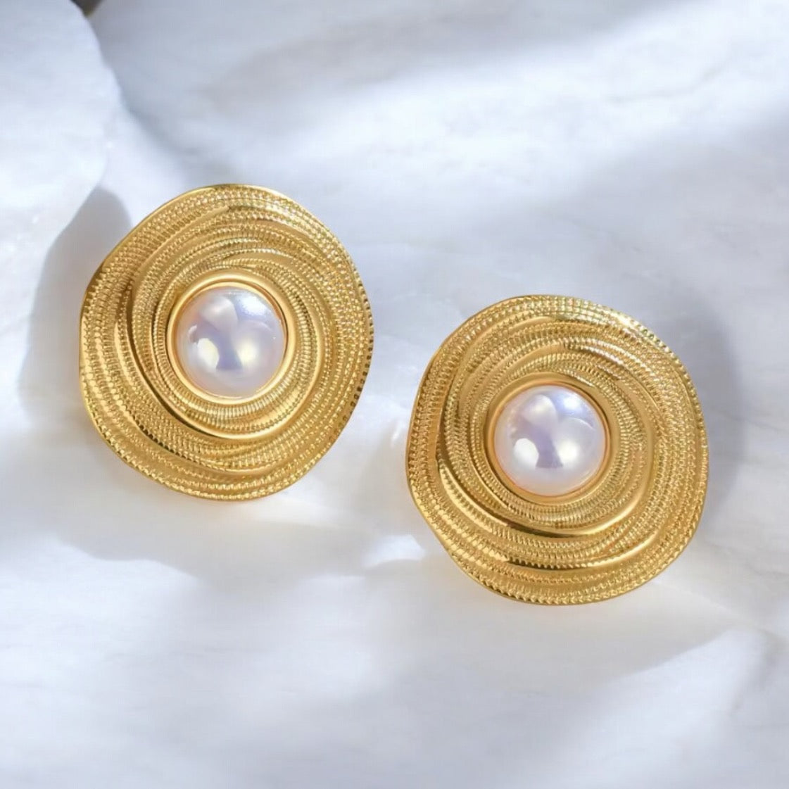 Dolly 18k Gold Plated Stud Earrings