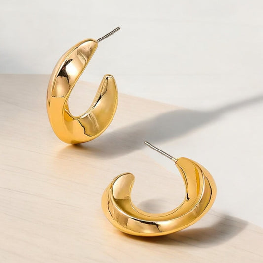 Chloe 18k Gold Plated Hoop Earrings