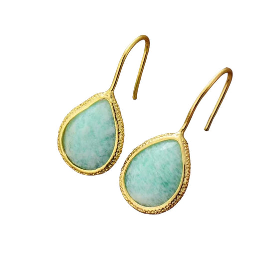 Marilyn Amazonite Stone Dangle Earrings