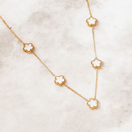 Little Blossoms Necklace - Pearl White