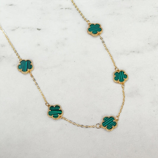 Little Blossoms Necklace - Emerald Green