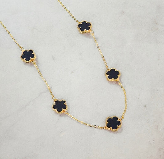 Little Blossoms Necklace - Noir