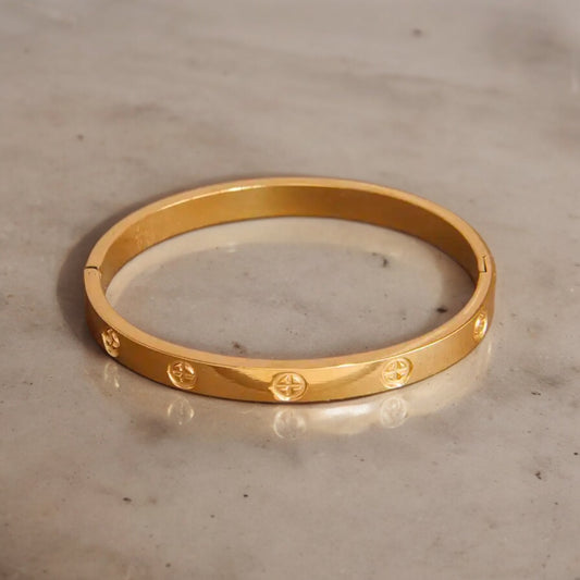 Rome 18k Gold Plated Bangle