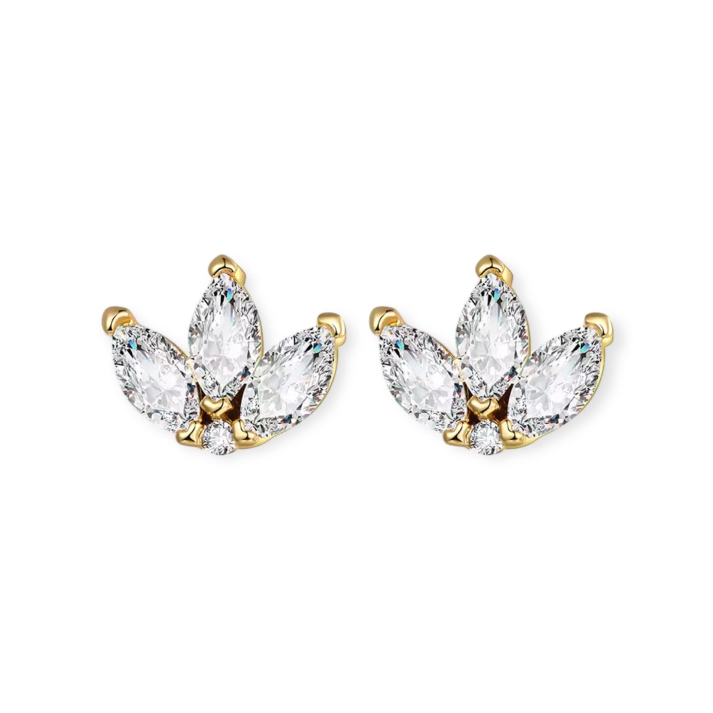 Crystal Trio Petal Studs