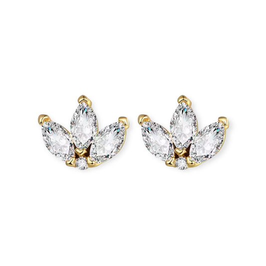 Crystal Trio Petal Studs