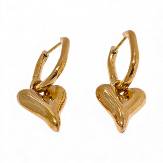 House of Hearts Sculptured Heart Earrings