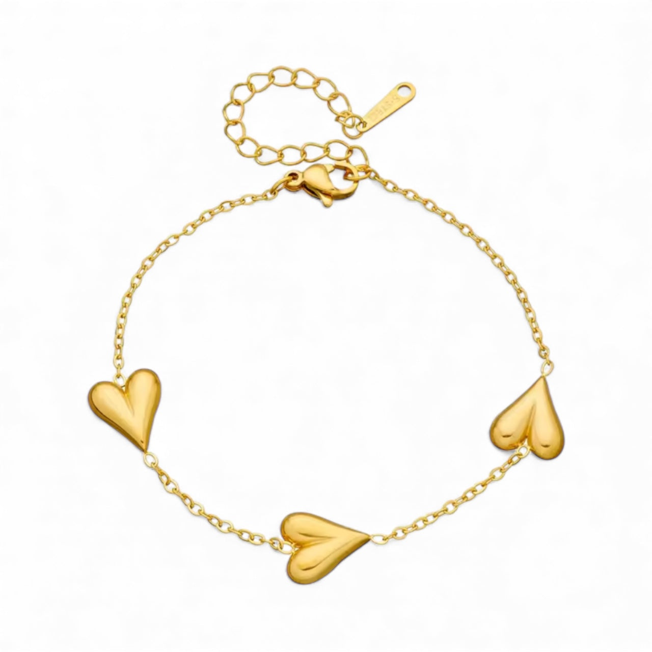 House of Hearts Stainless Steel 18k Gold Plated Bracelet