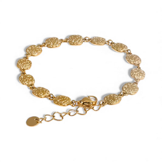 House of Hearts Gold Disc Bracelet