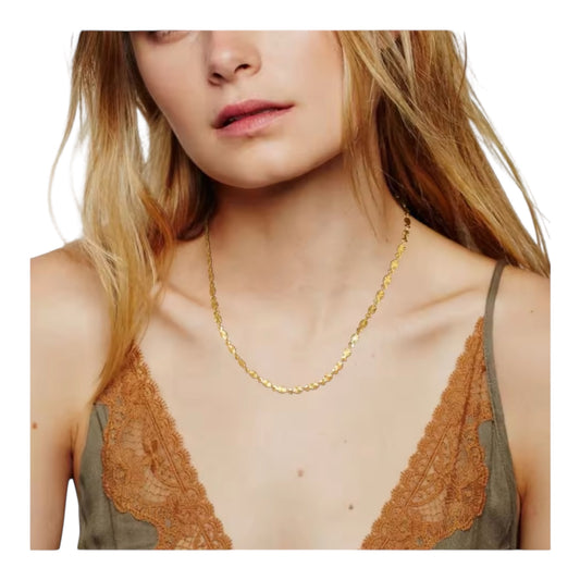 House of Hearts Golden Petal Chain Necklace