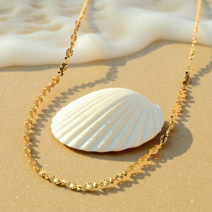 House of Hearts Golden Petal Chain Necklace