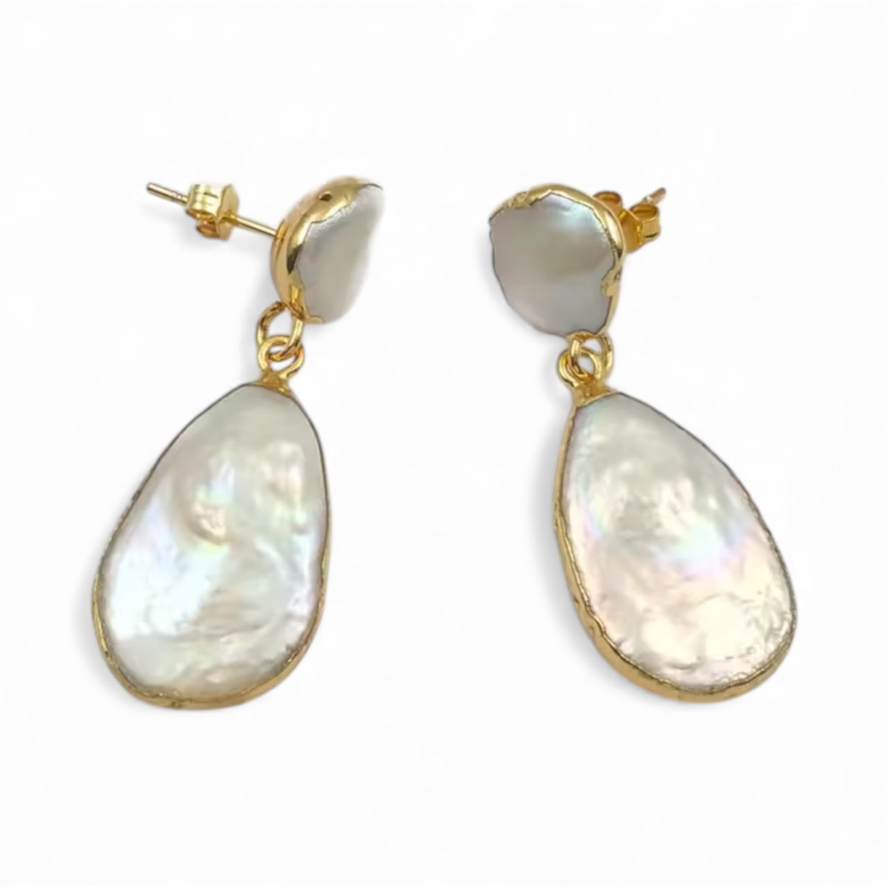 House of Hearts Lustrous Mother of Pearl Earrings