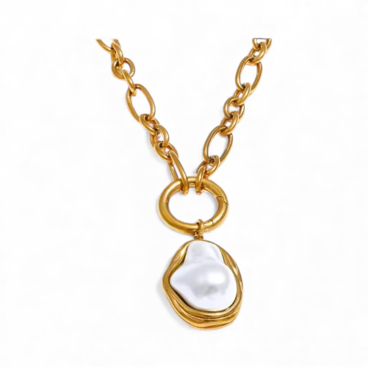 House of Hearts Baroque Pearl Pendant Necklace