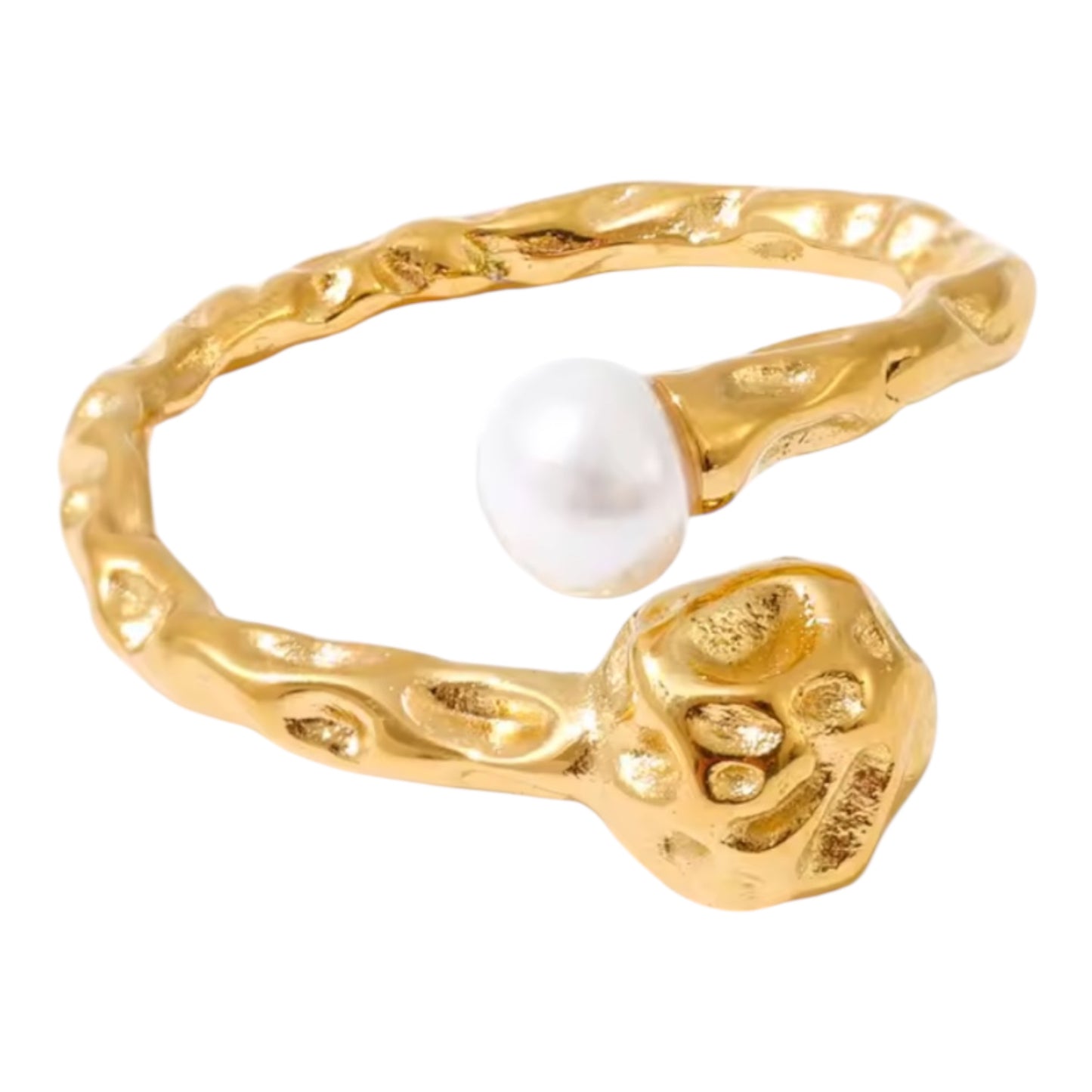 Stainless Steel 18k Gold Plated Adjustable Ring