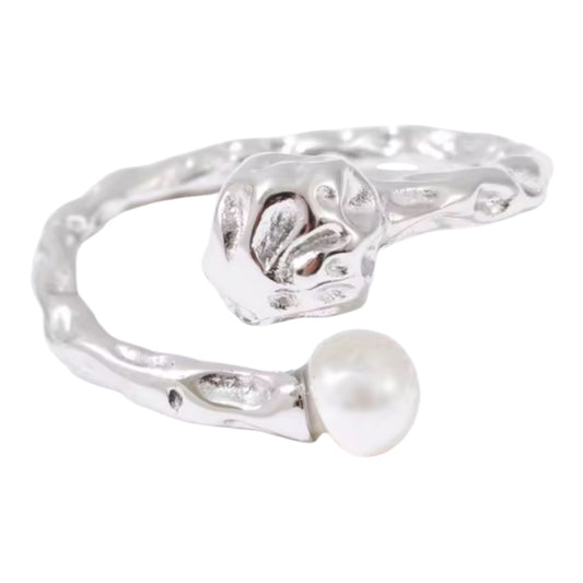 Stainless Steel 18k Gold Plated Adjustable Ring